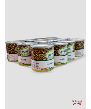 CARTON LENTILLE AVRIL 12* 400G