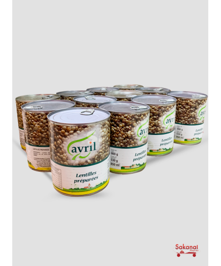 CARTON LENTILLE AVRIL 12*800G