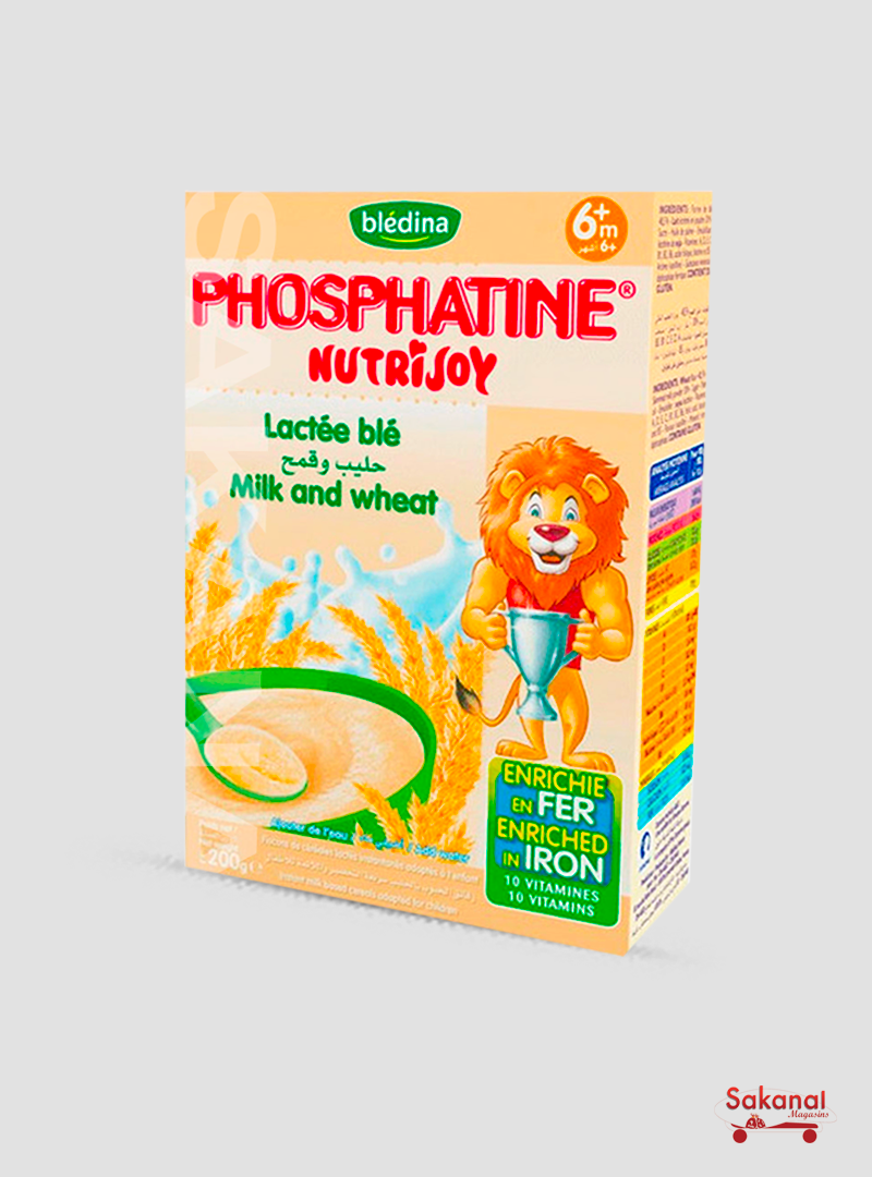 Céréales Phosphatine lactée Biscuitée fer et vitamines Bledina 200g – Kibo