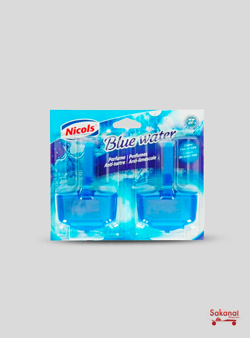Nicols bloc WC parfumé bleu 2 pièces