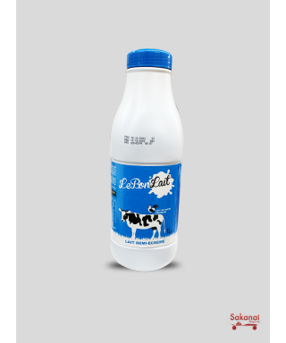 LAIT LE BON DEMI ECREME 1L