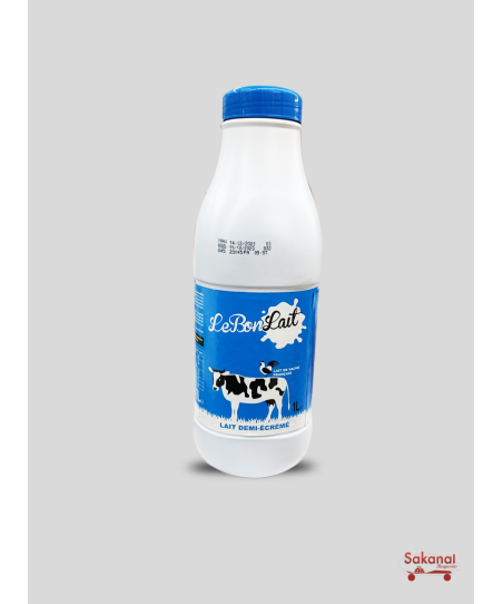 LAIT LE BON DEMI ECREME 1L