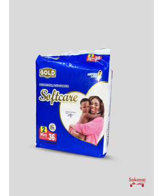 COUCHE SOFTCARE N2 3-8KG 36PCS