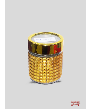 VAISSELLE POT EN VERRE DORE GM