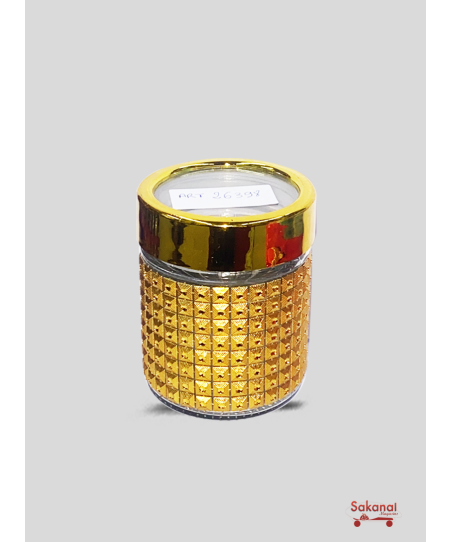 VAISSELLE POT EN VERRE DORE GM