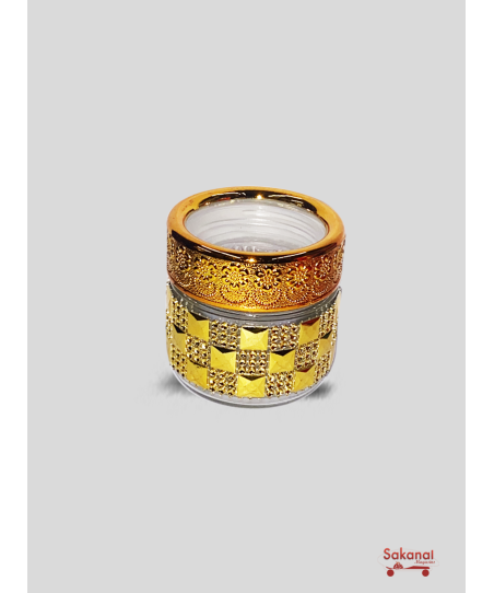 VAISSELLE POT EN VERRE DORE PM