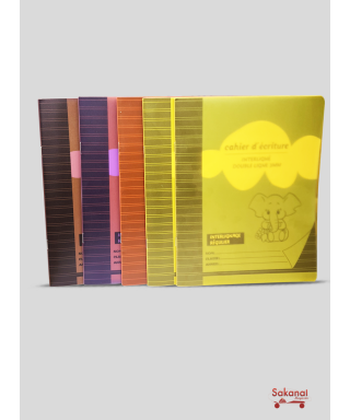 CAHIER DOUBLE LIGNE PVC...