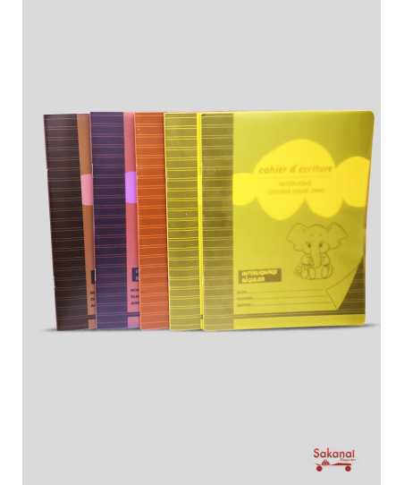 CAHIER DOUBLE LIGNE PVC...
