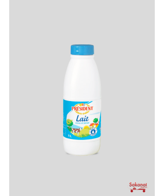 LAIT PRESIDENT 1/2 ECREME 1L