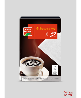 FILTRE A CAFE N?2/40PIECES