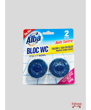 BLOC WC EAU BLEU ALBA  2X50G