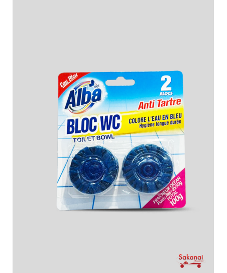 BLOC WC EAU BLEU ALBA  2X50G