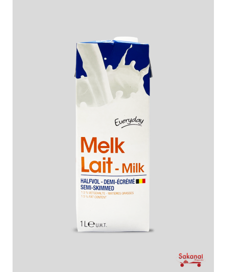 LAIT EVD DEMI ECREME BRIQUE 1L